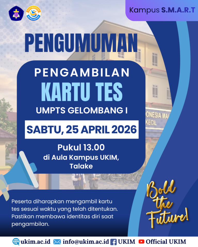 Jadwal Pengambilan Kartu Tes UMPTS Gelombang I