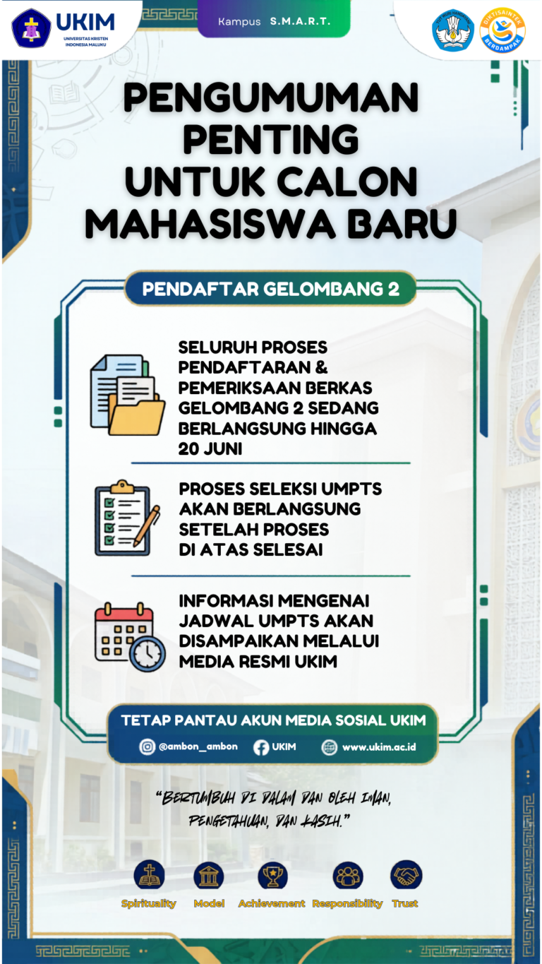 Pengumuman Bagi Calon Mahasiswa Baru Pendaftar Gelombang 2